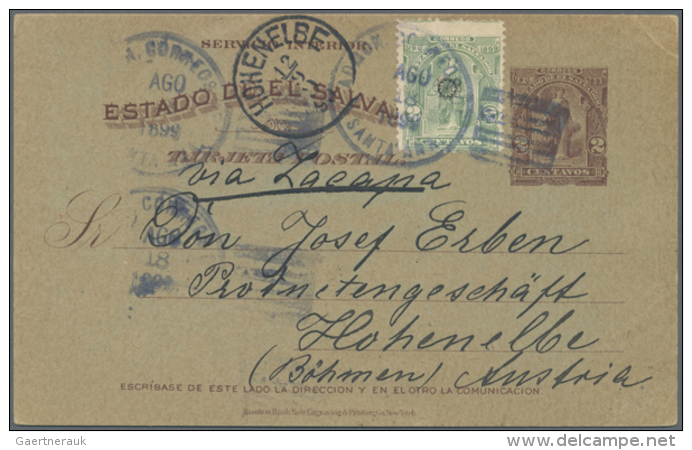 1893/1929, Lot Of 21 Used Stationery (cards/envelopes), Main Value Before 1900, Mainly Sent To Destinations Abroad,... - Salvador