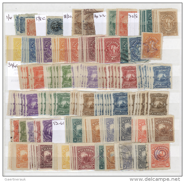 1867/1960 (ca.), Mainly Mint Collection/accumulation, Neatly Sorted On Stockpages With Many Interesting Items And... - Salvador