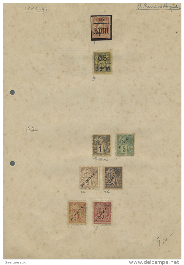 1885/1900 (ca.), Mainly Unused Collection On Album Pages, Comprising 25 Overprint Stamps, Varied Quality, Viewing... - Vide