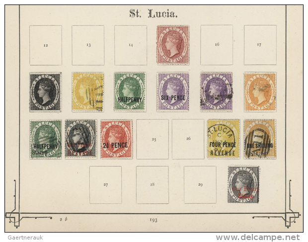 1863/1884, Petty Collection Of 13 Stamps Incl. Postal Fiscals, All Bright Colours; A Lovely Lot! (D) - St.Lucie (1979-...)