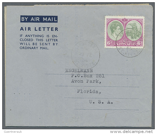 1952/1984 (ca.), AEROGRAMMES: Accumulation With About 230 Unused And Used/CTO Airletters And Aerogrammes (incl. St.... - St.Christopher-Nevis-Anguilla (...-1980)