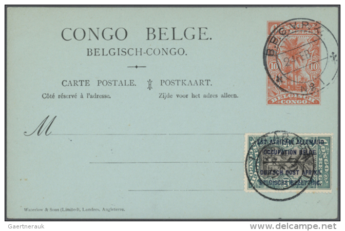 1916/1917, Group Of 23 Stationery Cards (22 Belgian Congo, One German East Africa) C.t.o., Apparently For APPROVAL... - Autres & Non Classés