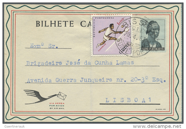 1951/1963 (ca.), AEROGRAMMES: Accumulation With About 60 Unused And Used/CTO Airletters And Aerogrammes With... - Guinée Portugaise