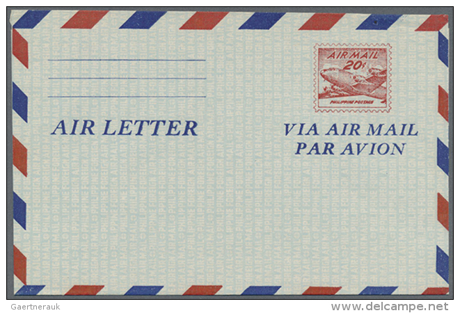 1947/1990 (ca.), AEROGRAMMES: Accumulation With About 850 Unused And Used/CTO Airletters And Aerogrammes With Some... - Philippines