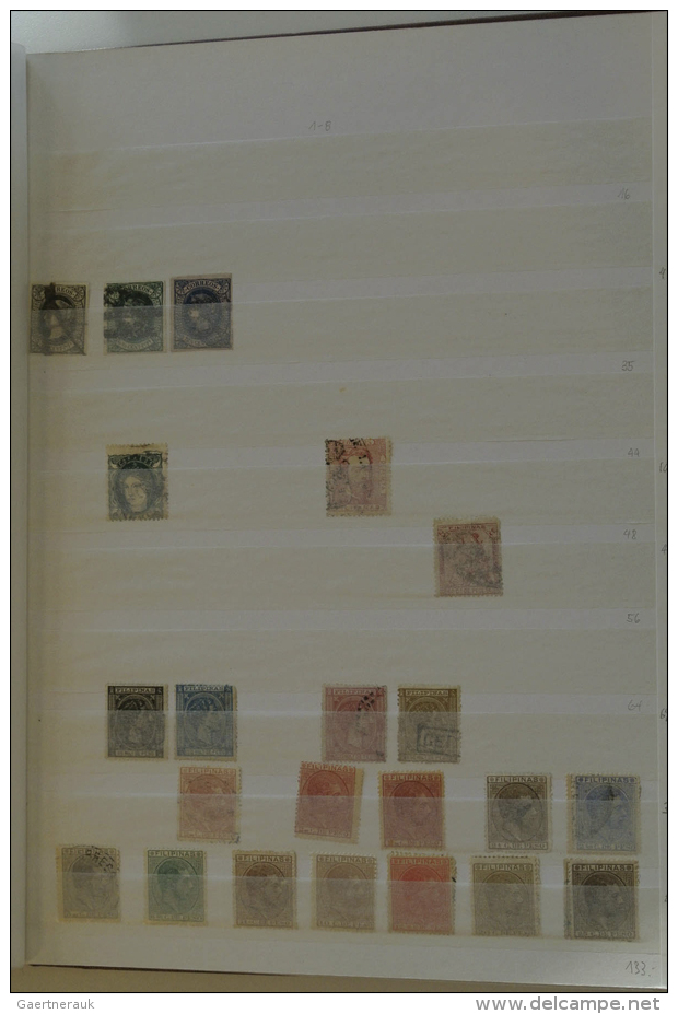 1864/1999: Stockbook With A MNH, Mint Hinged And Used Collection Philippines 1864-1999. (D) - Philippines