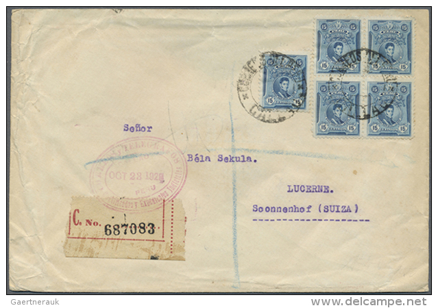 1910/1990 (ca.), Accumulation Of Apprx. 550 Commercial Covers, Comprising A Good Range Of Attractive Frankings,... - Pérou