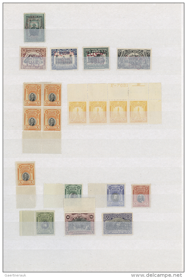 1880/1936, A Mint Collection/assortment On Stockpages, Comprising Some Better Issues Up To High Values, 1927... - Pérou