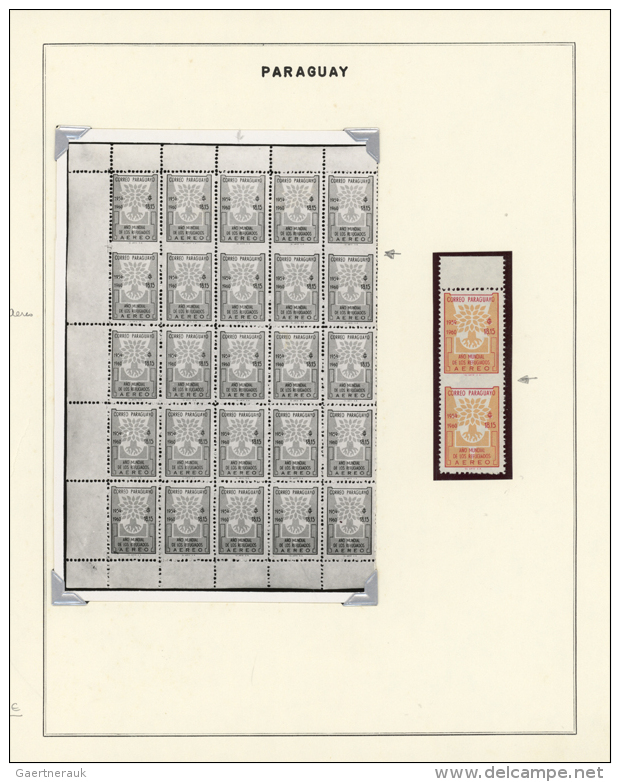 1944/1960, Collection On Pages With Different Varieties, With Imperforated Values Like Airmail Definitive Issue... - Paraguay