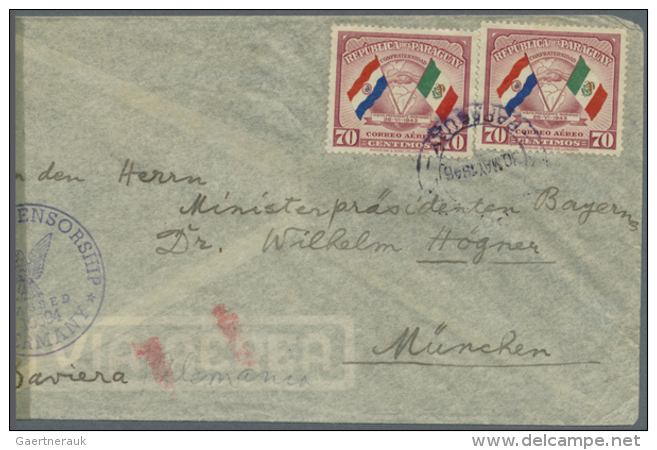 1910/1990 (ca.), Accumulation Of Apprx. 190 Covers/cards, Mainly Commercial Mail, Incl. Registered, Censored And... - Paraguay