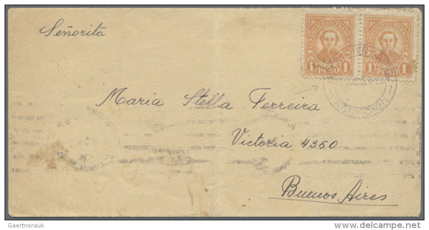 1905/1945, Lot Of 11 Entires, Showing A Nice Selection Of Postal History, Mainly To Europe, Registered Mail To... - Paraguay