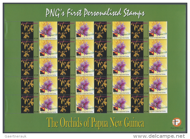 2007, So Called PERSONALIZED STAMPS Over 5,000 Sheets Mint Never Hinged, Attractive Topics Like Animals, Orchids,... - Papouasie-Nouvelle-Guinée