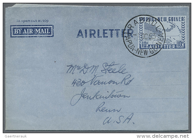 1953/1995 (ca.), AEROGRAMMES: Accumulation With About 250 Unused And Used/CTO Airletters And Aerogrammes Mostly... - Papouasie-Nouvelle-Guinée
