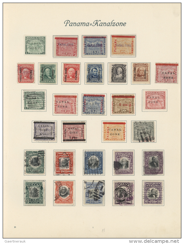 1904/1940 (ca.), Mint And Used Collection On Album Pages, From 1904 Overprints, In Addition Some Panama 1878/1950... - Panama