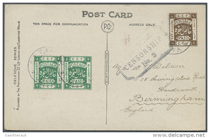 1910/1960 (ca.), Palestine And Some Israel, Attractive Lot Of More Than 50 Commercial Covers/cards, Incl. Censored... - Palestine