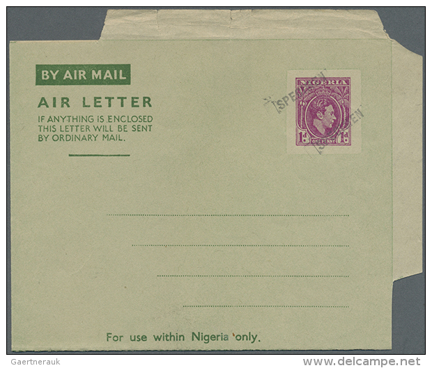 1948/1956 (ca.), AEROGRAMMES: Specialised Accumulation With About 650 Unused And Used/CTO Airletters And... - Nigeria (1961-...)