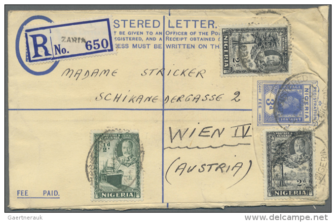 1920/1937, Lot Of 15 Used Registered Stationery Envelopes, H&amp;G No. 1 (10) And No. 2 (5), Good Diversity Of... - Nigeria (1961-...)