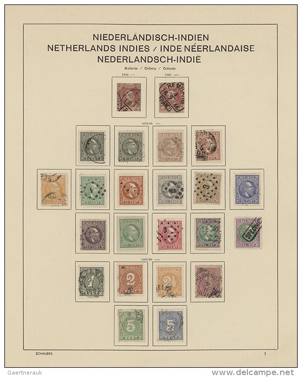 1864/1990, Mint And Used Collection Dutch Indies And Indonesia In Two Schaubek Albums, Showing A Nice Section Early... - Indes Néerlandaises