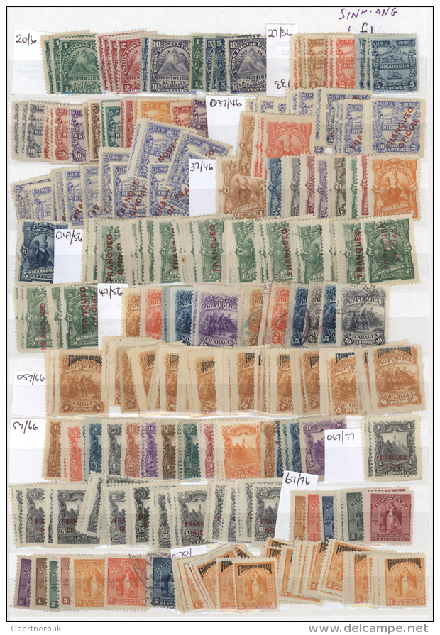 1890/1980 (ca.), Mint And Used Collection/accumulation, Neatly Sorted On Stockpages With Many Interesting Items And... - Nicaragua