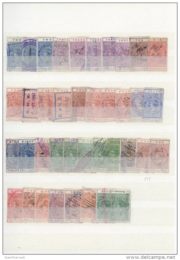 1892/1907 (ca.), Fiscals, Lot Of 39 Used Fiscal Stamps. (D) - Autres & Non Classés