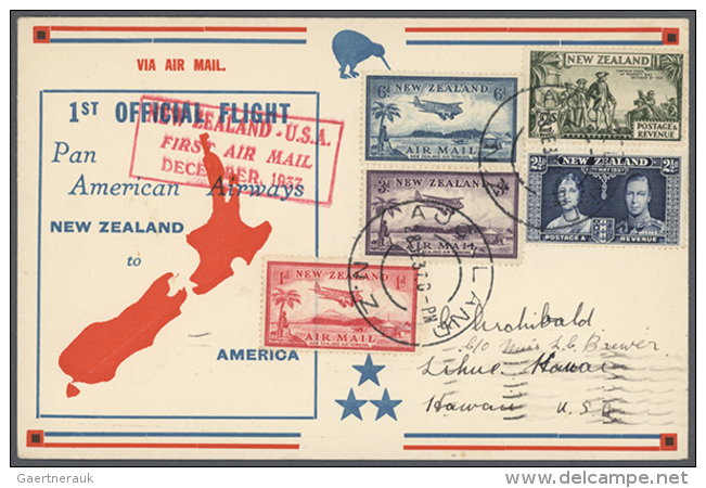 1920/1990, Collection Of Apprx. 160 Airmail/First Flight/Airmail-related Covers In Two Albums, Thereof Apprx. 110... - Autres & Non Classés