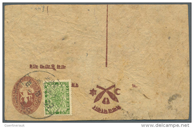 1911/1975: Group Of 20 Covers And Cards From Nepal Including Nepalese Postal Stationery Card, India Used In Nepal... - Népal