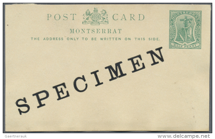 1879/1910 (ca.), Duplicated Accumulation Of About 135 Unused Postcards And Reply Cards, Envelopes, Registered... - Montserrat