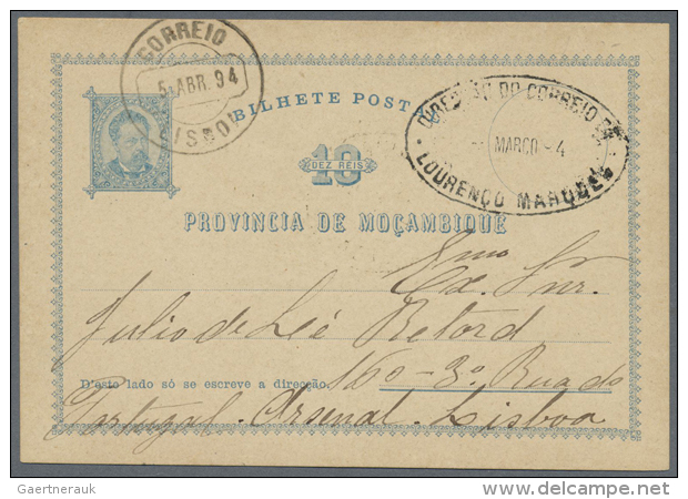 1894/1959 (ca.), Accumulation With 20 Covers And Used Postal Stationeries Incl. Different Types And Frankings,... - Mozambique