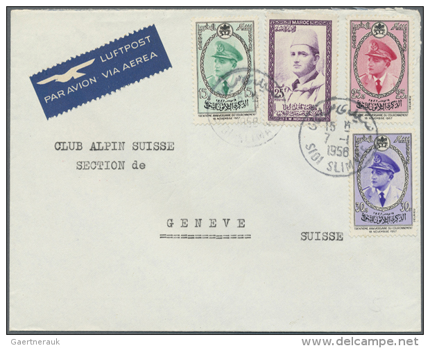 1950/2005 (ca.), Accumulation Of Apprx. 280 Covers/cards, Mainly Commercial Mail, Com&uuml;rising A Nice Range Of... - Maroc (1956-...)