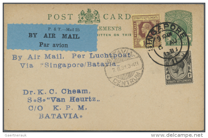 1930/1937, Lot Of 22 Airmail Covers, Mainly Special Flights. Attractive And Interesting Lot! (R) - Malaysia (1964-...)