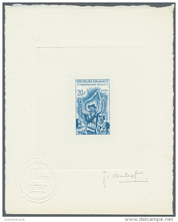 1963/1970 (approx). Collection Of 9 Different Epreuves D'artiste Sign&eacute;e Showing Various Topics. Former... - Madagascar (1960-...)