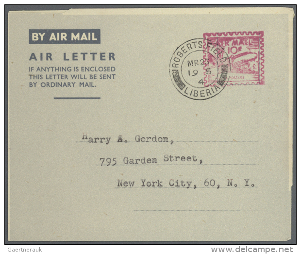 1949/1990 (ca.), Accumulation With About 90 Unused And Used/CTO Airletters And AEROGRAMMES With Several Better... - Liberia