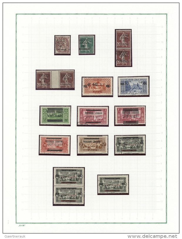 1924/1928, Mainly Mint Collection Of Overprint Varieties, Showing Maury No. 3 B, 5 C In Pair With Normal Stamp... - Liban