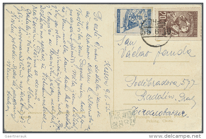 1951/58, Covers (19), Ppc (1) Used To CSR Or East Germany All By Air. (R) - Corée Du Nord