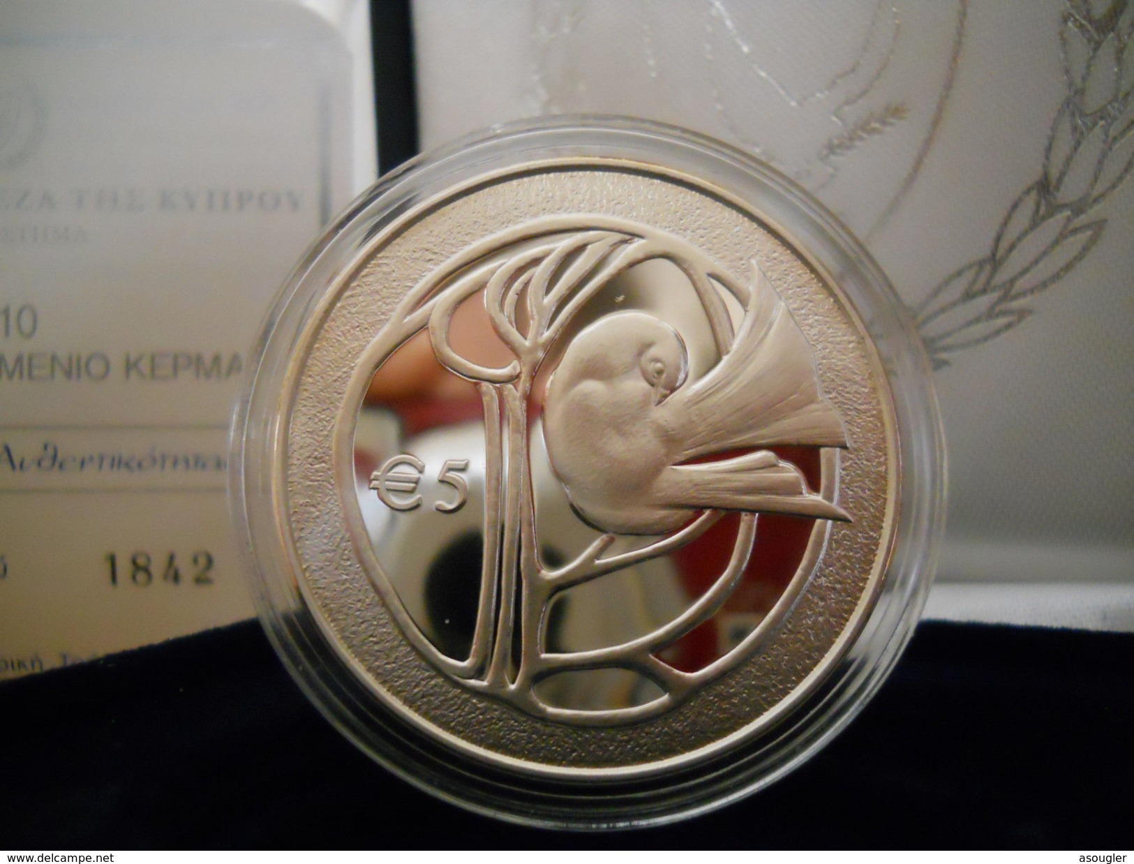 Cyprus (GREECE) 5 Euro Silver PROOF 2010 "50th Anniv Republic" - Cipro