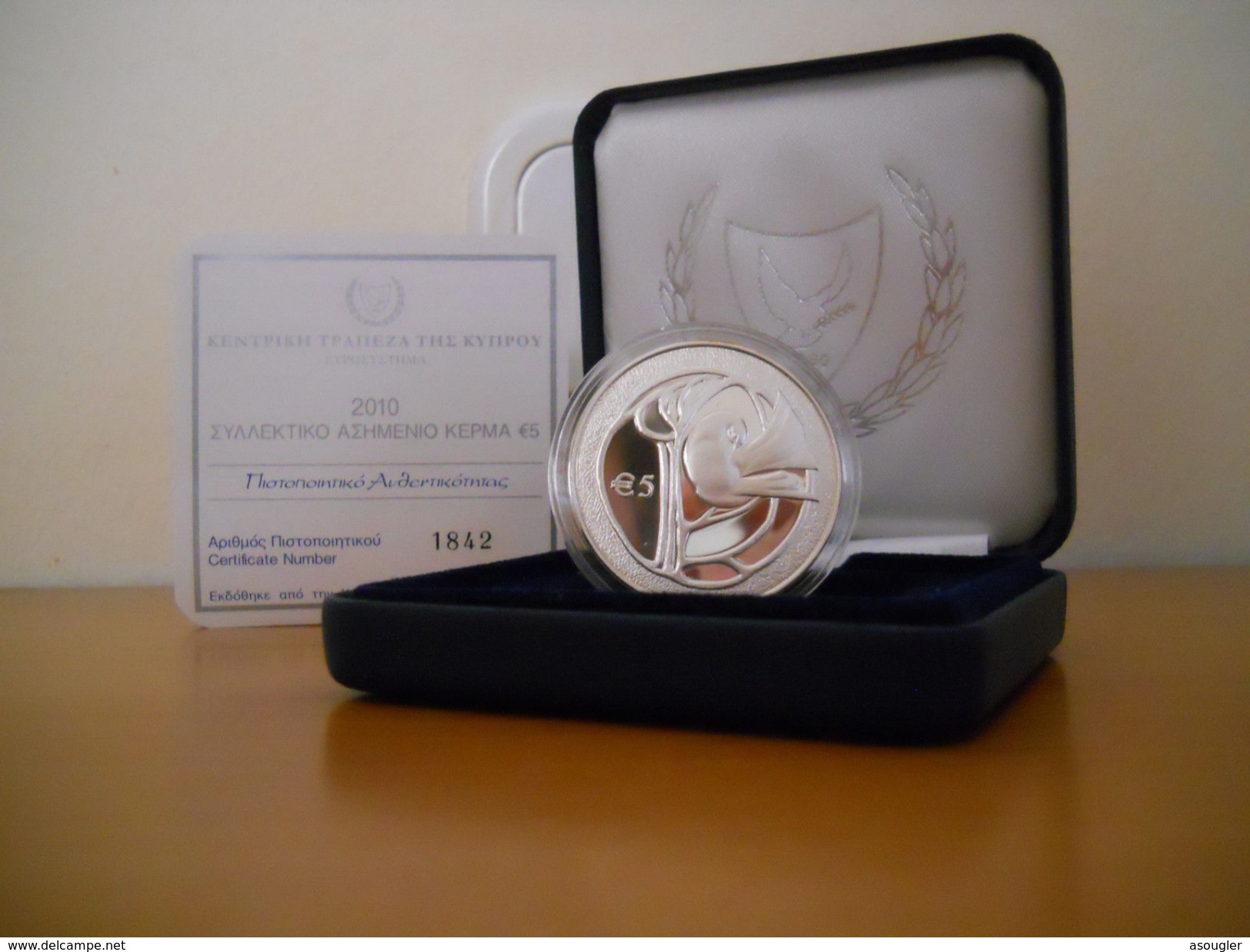 Cyprus (GREECE) 5 Euro Silver PROOF 2010 "50th Anniv Republic" - Cipro