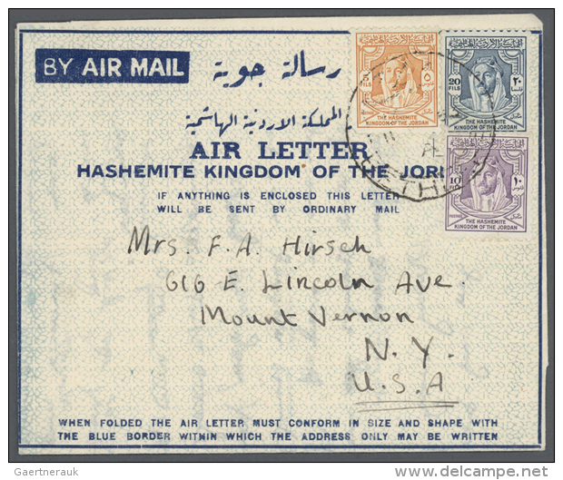 1951/1980 (ca.), Accumulation With About 500 Unused And Used/CTO Airletters And AEROGRAMMES With Many Better Items... - Jordanie