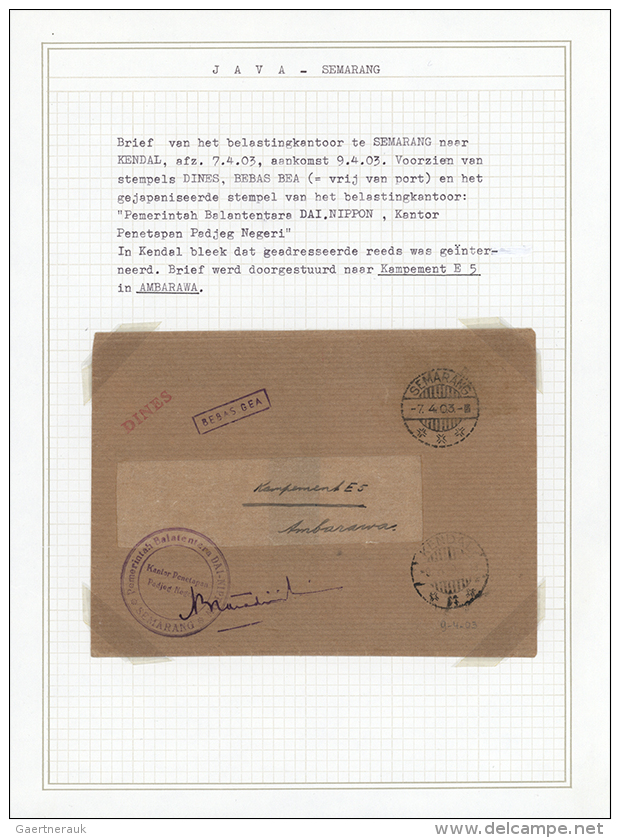 1943/1945, Collection Of Twenty Interned And P.O.W. Cards And Envelopes From The Japanese Occupation Time On... - Autres & Non Classés