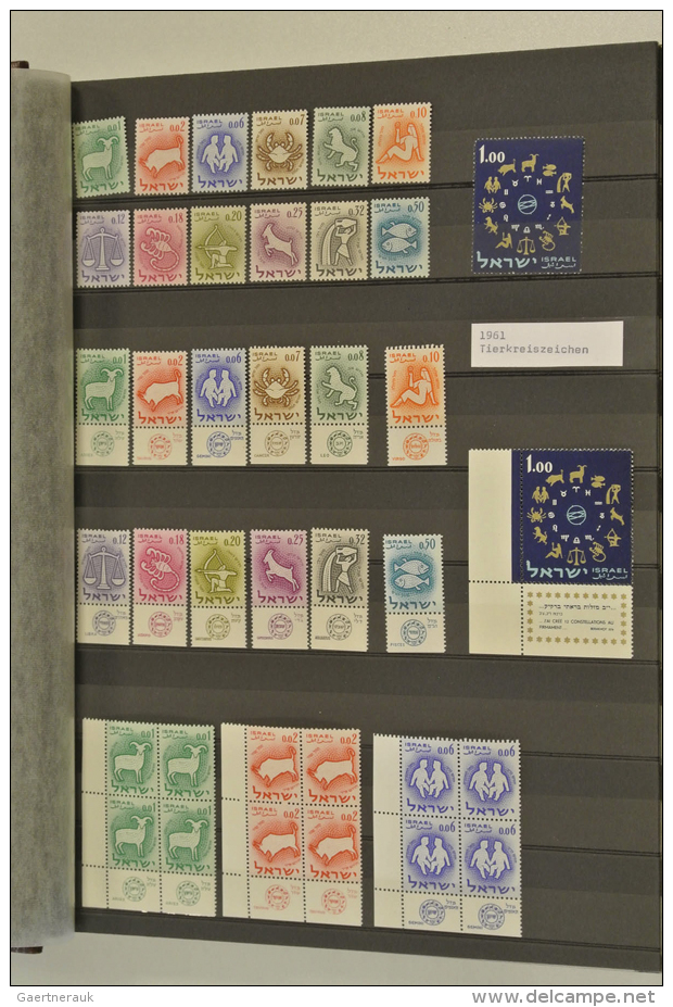 1961/65: MNH And Used, Somewhat Specialised Collection Israel 1961-1965 In Stockbook. Contains A.o. Blocs Of 4,... - Autres & Non Classés