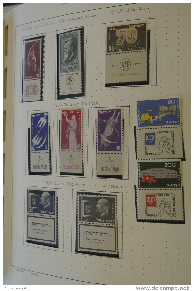 1948/2008: Well Filled, Double (mint And Used) Collection Israel 1948-2008 In 2 Schaubek Albums. Older Part Is... - Autres & Non Classés