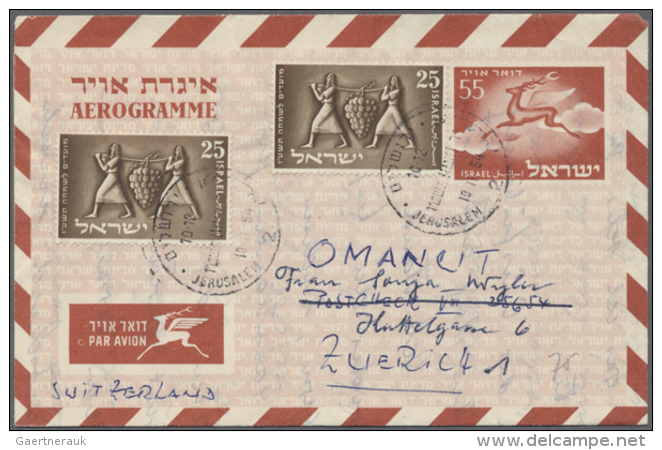 1948/2000 (ca.), Bestand Von Ca. 950 Bedarfsbriefen, Ansichtskarten Und Ganzsachen Meist Aerogramme Dabei Viele... - Autres & Non Classés