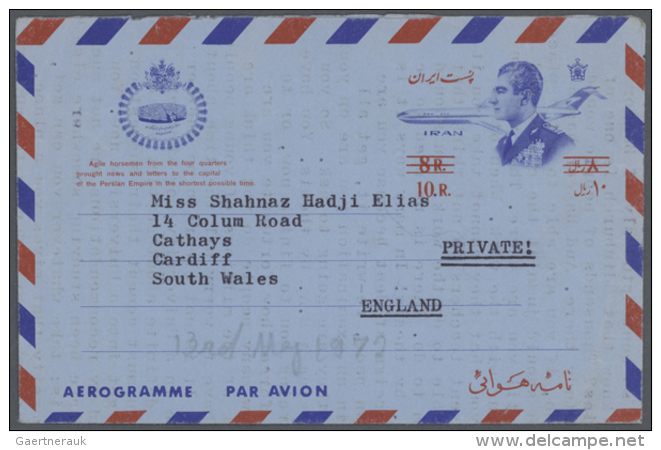 1962/1985 (ca.), Accumulation With About 140 Unused And Used/CTO Airletters And AEROGRAMMES With Several Better... - Iran