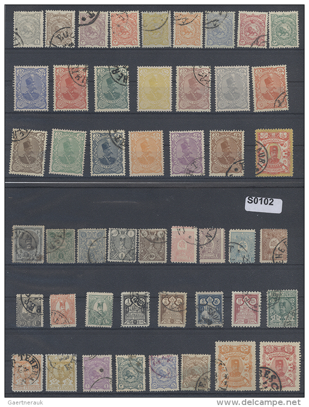 1880/1940 (ca.), Collection Of Apprx. 320 Stamps Plus A Cover And A Front, Viewing Is Necessary! (D) - Iran