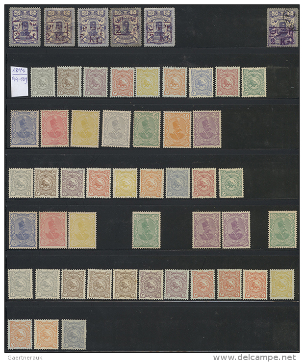 1876/1950 (ca.), Comprehensive Collection/accumulation In A Lindner Binder, Well Sorted And Filled Throughout,... - Iran