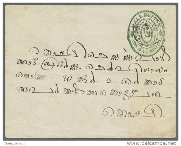 COCHIN 1892/1899, Small Collection Of Five Used Stat. Envelopes Including Deschl E1b And Six Unused (Deschl... - Autres & Non Classés