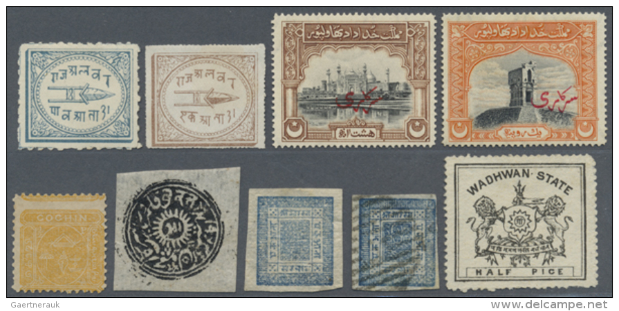 1860's/1940's: Comprehensive Collection Of Several Hundred Stamps Of The Indian States, From Alwar To Wadhwan... - Autres & Non Classés