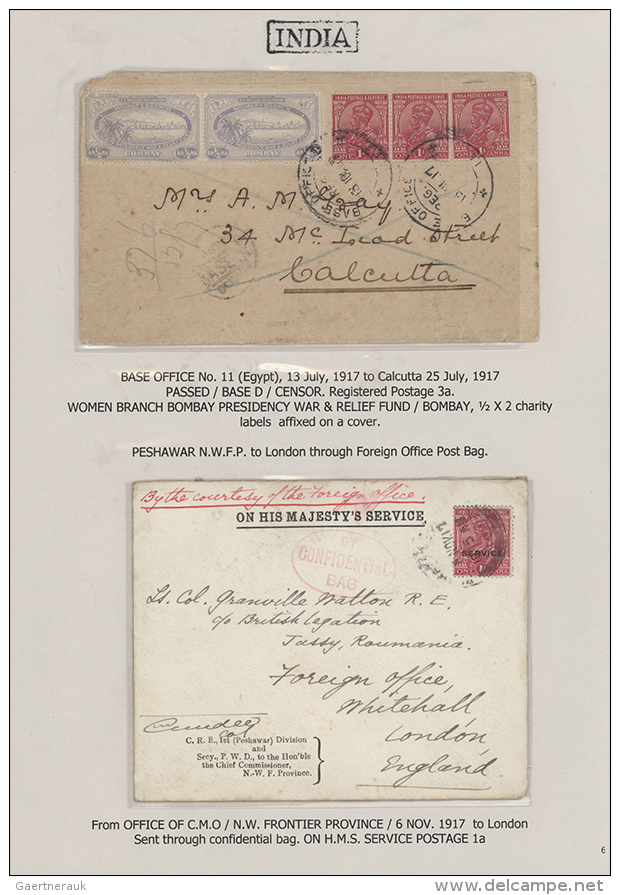 1915-18/1939-43: Collection Of 19 Covers Used During WWI (6) And WWII Including A Lot Of Interesting Details As... - Autres & Non Classés