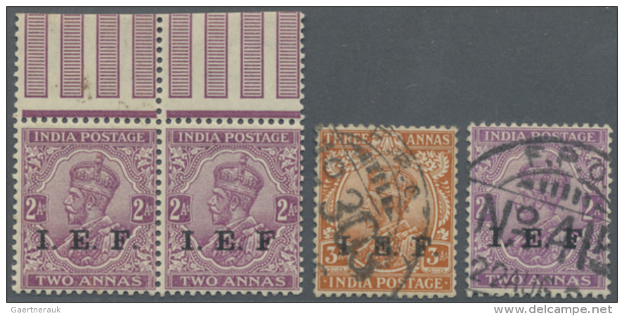 1914 Indian Expeditionary Forces: Group Of 38 Mint And 15 Used Stamps All Optd. "I.E.F.", With Many Varieties Like... - Autres & Non Classés