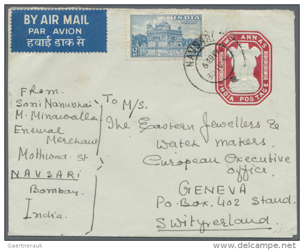 1947-1980's C.: A Box Well Filled Up With More Than 100 Interesting Post-Independence Covers, FDCs And Postal... - Autres & Non Classés
