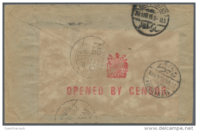 1906/1940's: Group Of 18 Covers Franked With KEVII To KGVI. Adhesives Including Single, Multiple And Mixed... - Autres & Non Classés