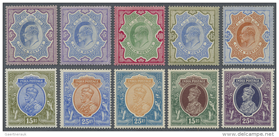 1882-1946: MINT Collection Of British India Issues, From QV To KGVI. Issues Plus C.E.F. And I.E.F. Series, Complete... - Autres & Non Classés